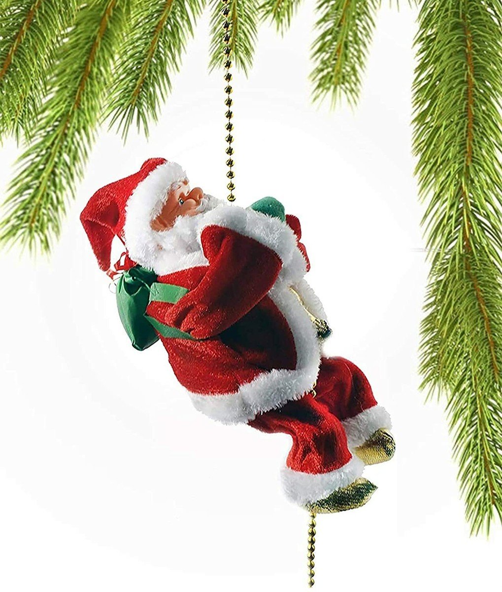 დეკორატიული სანტაკლაუსები - ჯაჭვზე, კიბეზე